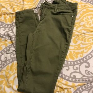 Green skinny jeans